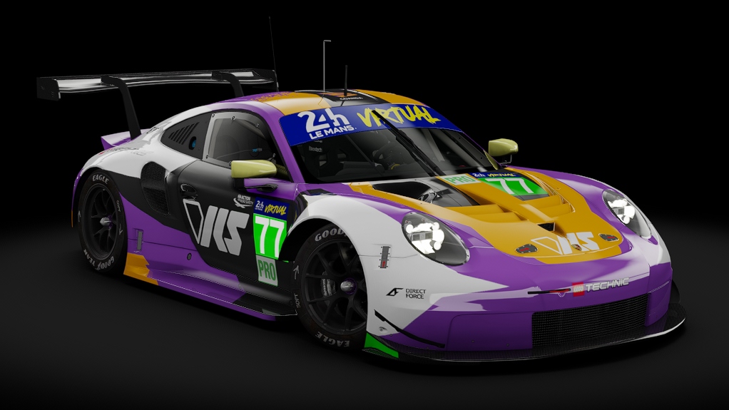 2018 Porsche 911 (991.II) RSR GTE, skin 2022 #77 Proton Competition LM24 VIRTUAL