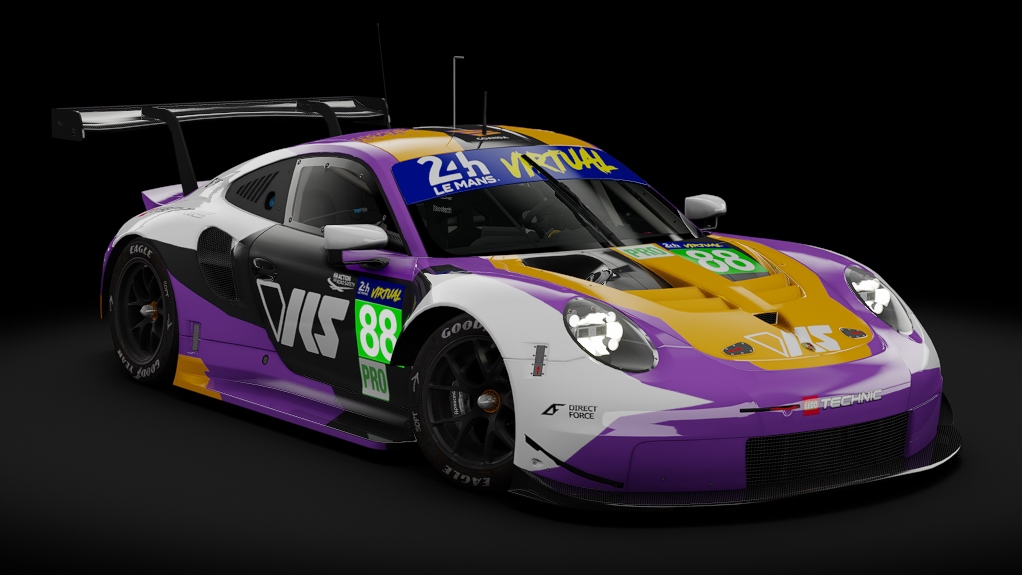 2018 Porsche 911 (991.II) RSR GTE, skin 2022 #88 Proton Competition LM24 VIRTUAL