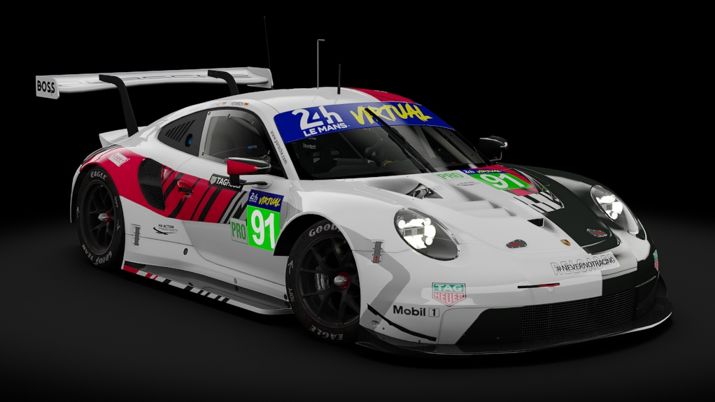 2018 Porsche 911 (991.II) RSR GTE, skin 2022 #91 Porsche Esports Team LM24 VIRTUAL