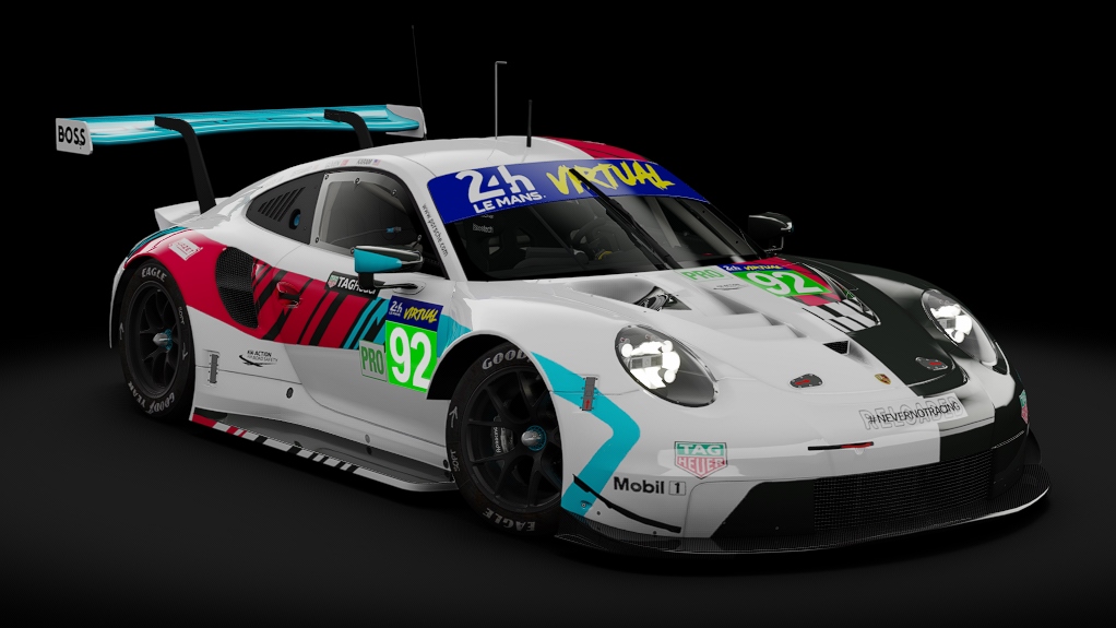 2018 Porsche 911 (991.II) RSR GTE, skin 2022 #92 Porsche Esports Team LM24 VIRTUAL