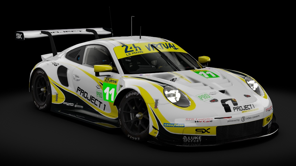 2018 Porsche 911 (991.II) RSR GTE, skin 2023 #11 Project 1 by Dörr Esports VIRTUAL