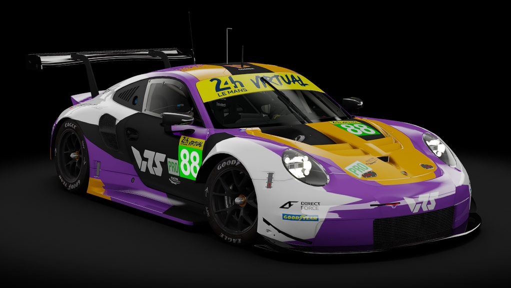 2018 Porsche 911 (991.II) RSR GTE, skin 2023 #88 Proton Coanda Esports LM24 VIRTUAL